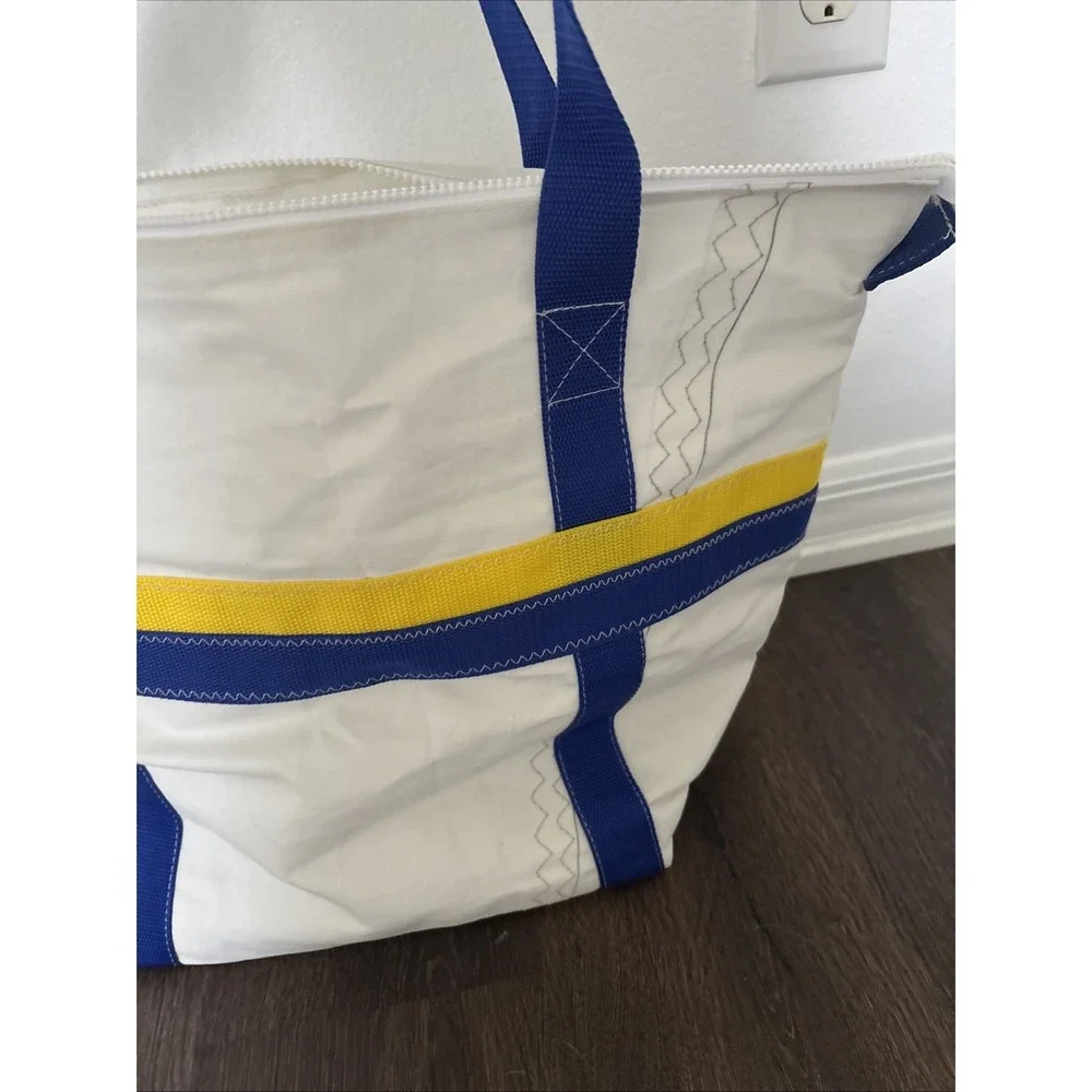 Sea Fever Gear Recycled Sailcloth Tote Bag Cape Cod Nautical Sailing Beach MINT